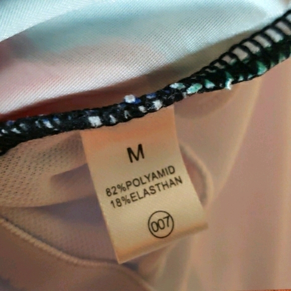 Tropical Flower One Piece Bathing Suit Size M - Picture 10 of 15